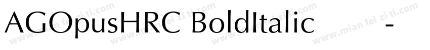 AGOpusHRC BoldItalic 语言英文字体转换